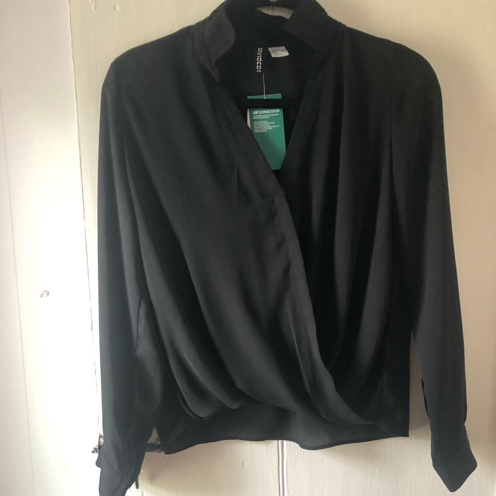 Sheer H&M black blouse. Brand New with tags